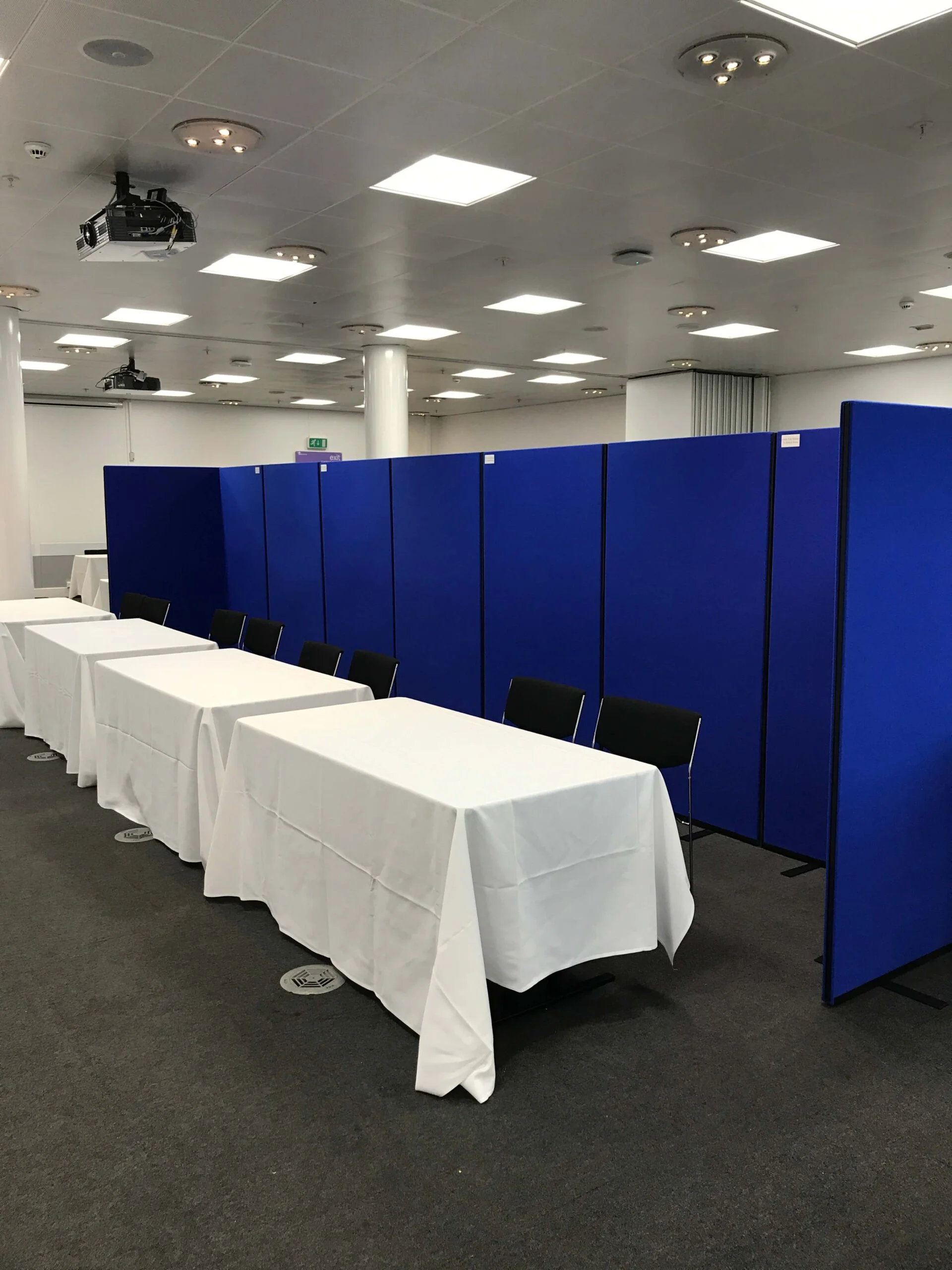 display boards setup at millennium point in birmingham