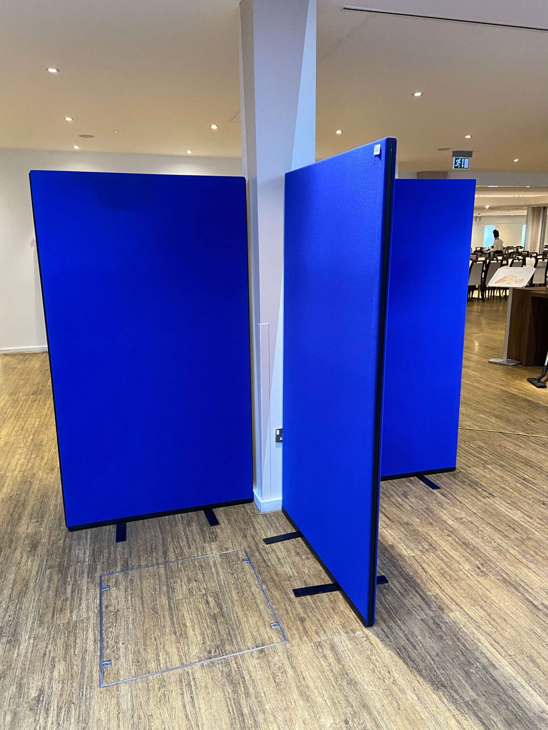 Professional display boards setup at Birmingham event