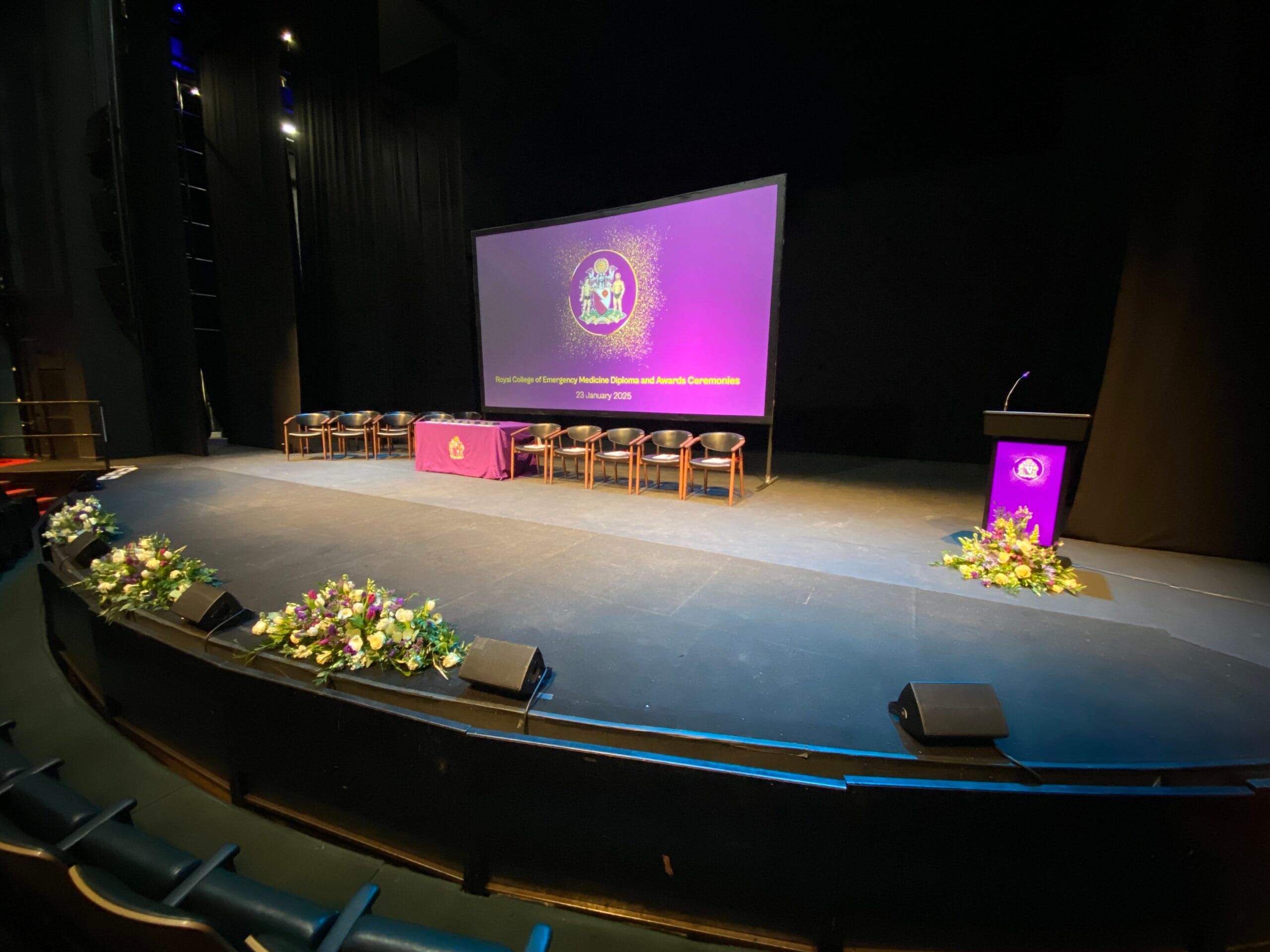 graduation ceremony setup for live streaming